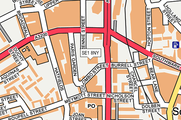 SE1 8NY map - OS OpenMap – Local (Ordnance Survey)