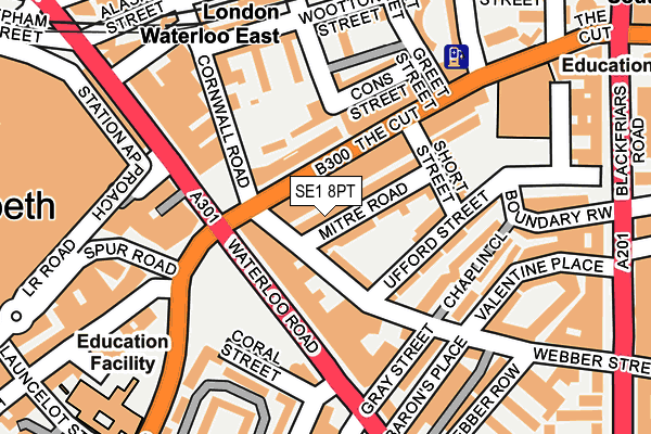 SE1 8PT map - OS OpenMap – Local (Ordnance Survey)