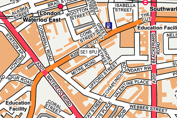 SE1 8PU map - OS OpenMap – Local (Ordnance Survey)