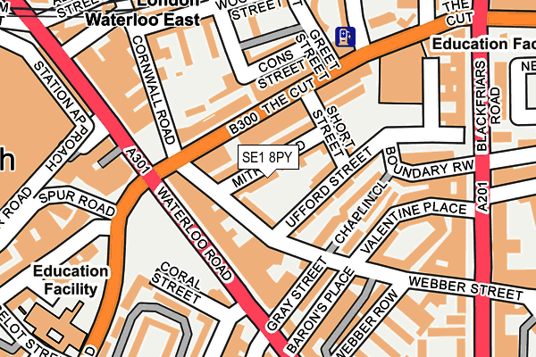 SE1 8PY map - OS OpenMap – Local (Ordnance Survey)