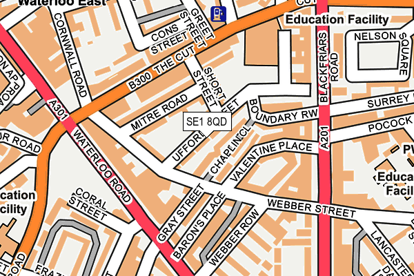 SE1 8QD map - OS OpenMap – Local (Ordnance Survey)