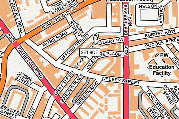 SE1 8QF map - OS OpenMap – Local (Ordnance Survey)