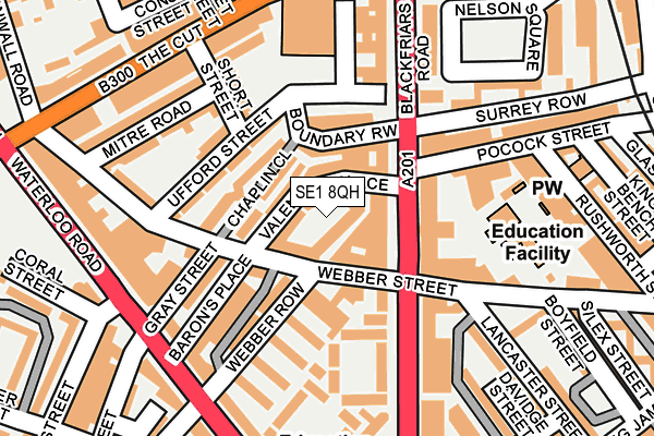 SE1 8QH map - OS OpenMap – Local (Ordnance Survey)