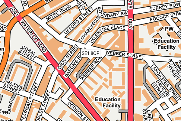 SE1 8QP map - OS OpenMap – Local (Ordnance Survey)