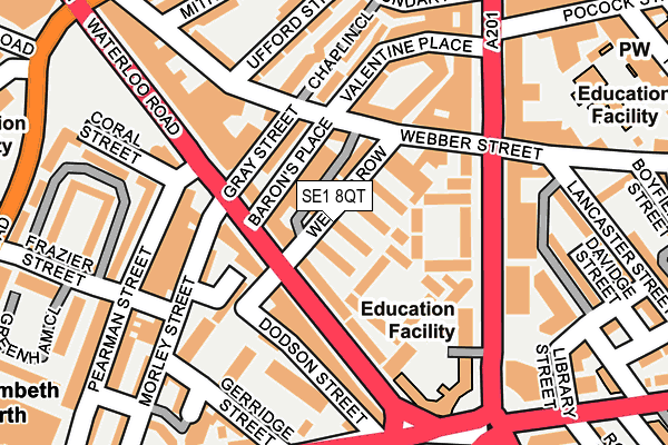 SE1 8QT map - OS OpenMap – Local (Ordnance Survey)