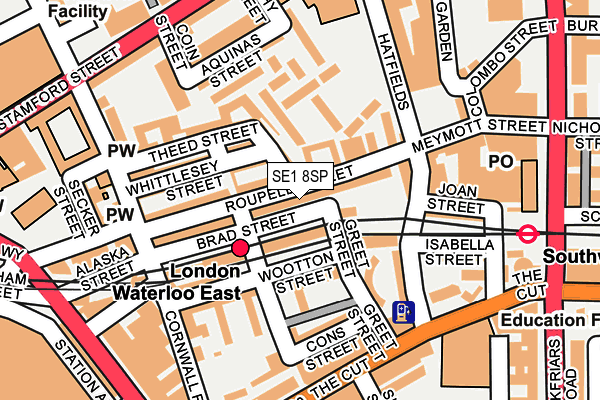 SE1 8SP map - OS OpenMap – Local (Ordnance Survey)