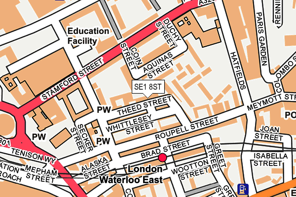 SE1 8ST map - OS OpenMap – Local (Ordnance Survey)