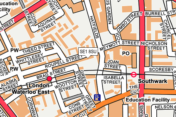 SE1 8SU map - OS OpenMap – Local (Ordnance Survey)