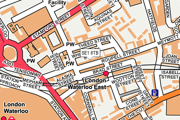 SE1 8TB map - OS OpenMap – Local (Ordnance Survey)