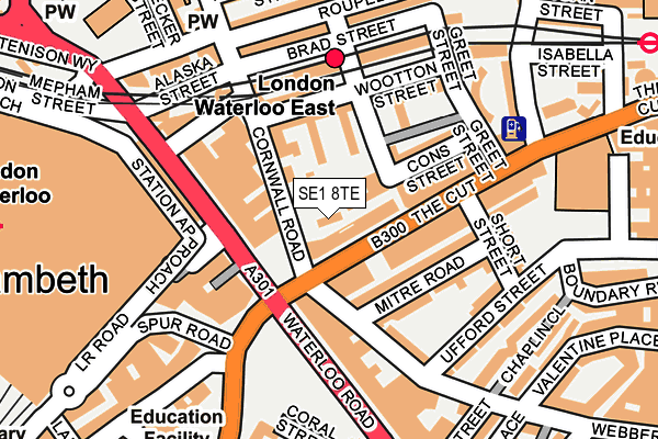 SE1 8TE map - OS OpenMap – Local (Ordnance Survey)
