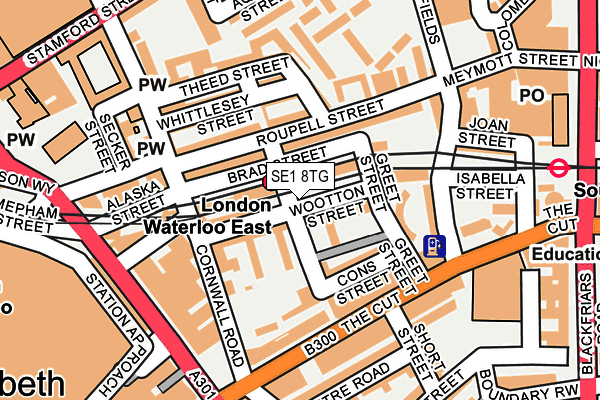 SE1 8TG map - OS OpenMap – Local (Ordnance Survey)