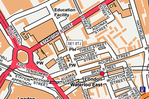SE1 8TJ map - OS OpenMap – Local (Ordnance Survey)