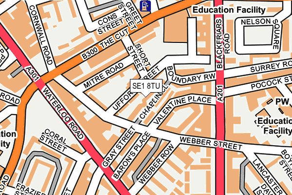 SE1 8TU map - OS OpenMap – Local (Ordnance Survey)