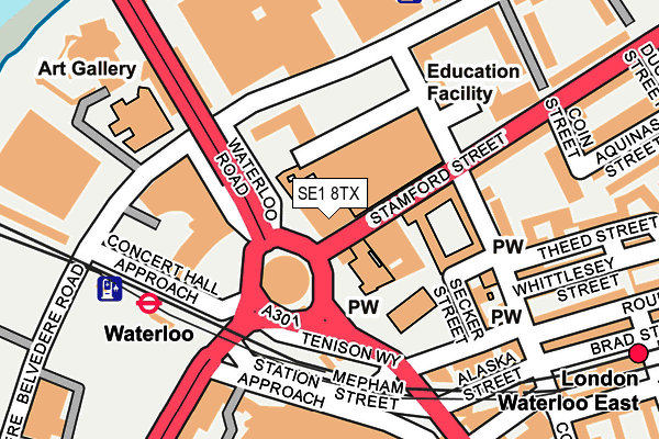 SE1 8TX map - OS OpenMap – Local (Ordnance Survey)