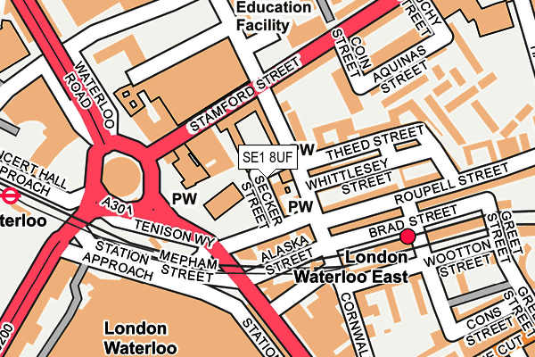 SE1 8UF map - OS OpenMap – Local (Ordnance Survey)