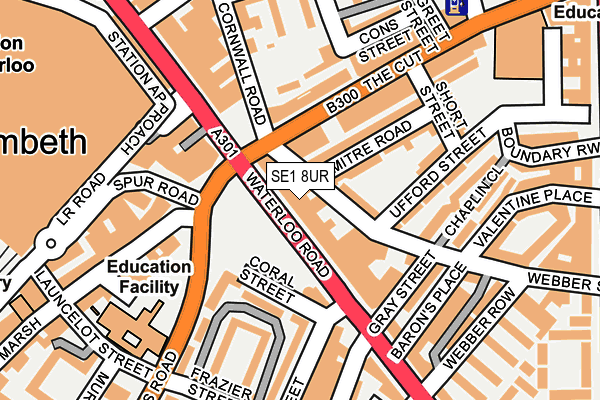 SE1 8UR map - OS OpenMap – Local (Ordnance Survey)