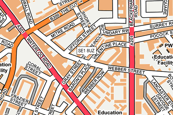 SE1 8UZ map - OS OpenMap – Local (Ordnance Survey)