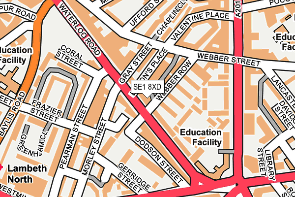 SE1 8XD map - OS OpenMap – Local (Ordnance Survey)