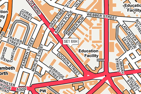 SE1 8XH map - OS OpenMap – Local (Ordnance Survey)