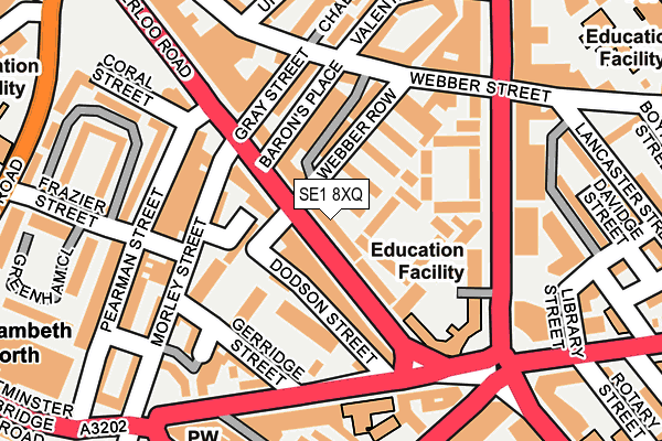 SE1 8XQ map - OS OpenMap – Local (Ordnance Survey)