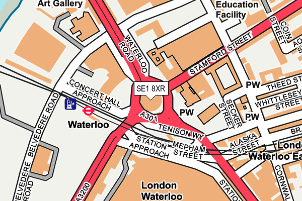 SE1 8XR map - OS OpenMap – Local (Ordnance Survey)