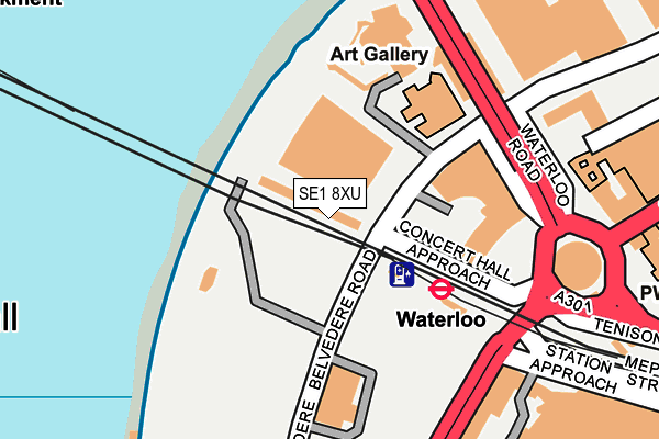 SE1 8XU map - OS OpenMap – Local (Ordnance Survey)