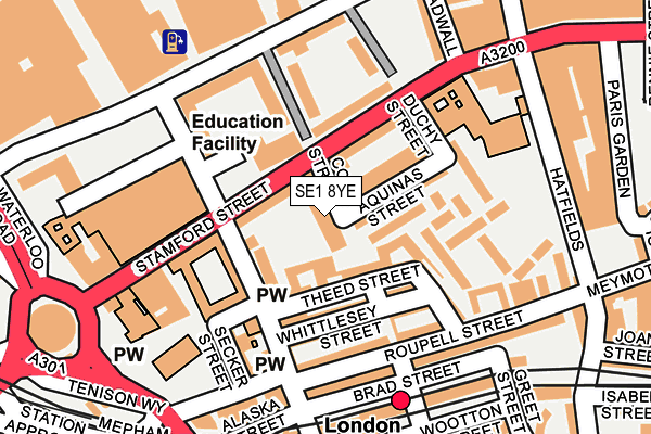 SE1 8YE map - OS OpenMap – Local (Ordnance Survey)