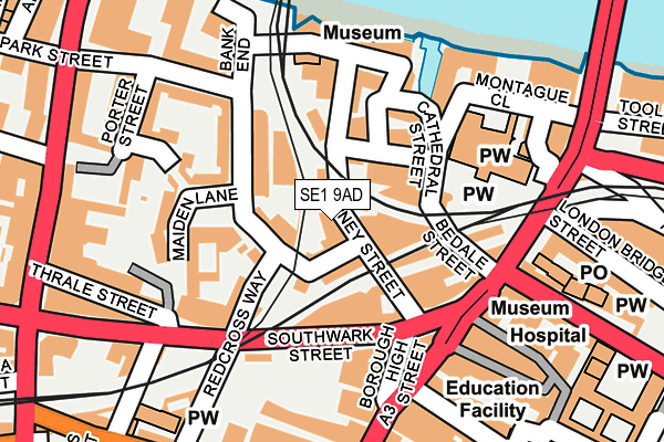 SE1 9AD map - OS OpenMap – Local (Ordnance Survey)