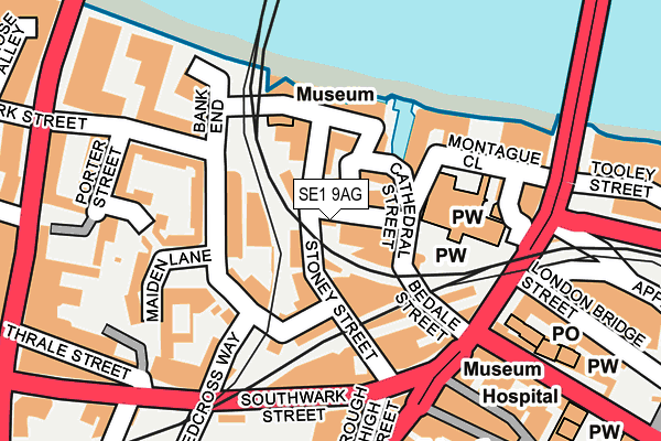 SE1 9AG map - OS OpenMap – Local (Ordnance Survey)