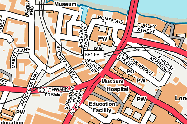 SE1 9AL map - OS OpenMap – Local (Ordnance Survey)