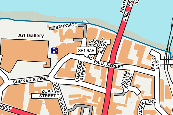 SE1 9AR map - OS OpenMap – Local (Ordnance Survey)