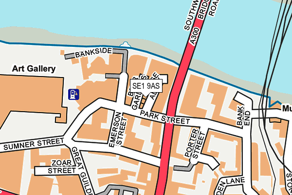 SE1 9AS map - OS OpenMap – Local (Ordnance Survey)