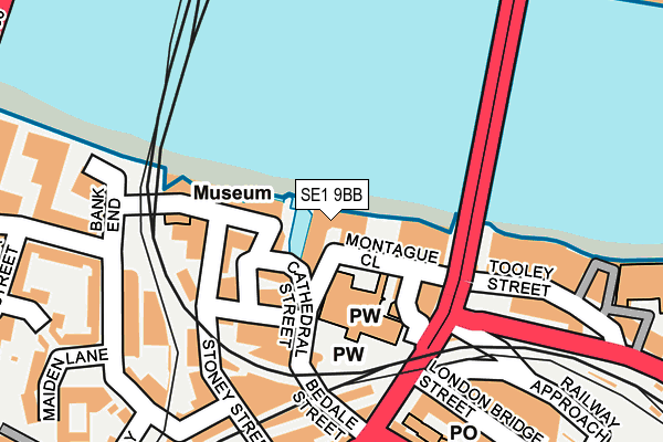 SE1 9BB map - OS OpenMap – Local (Ordnance Survey)