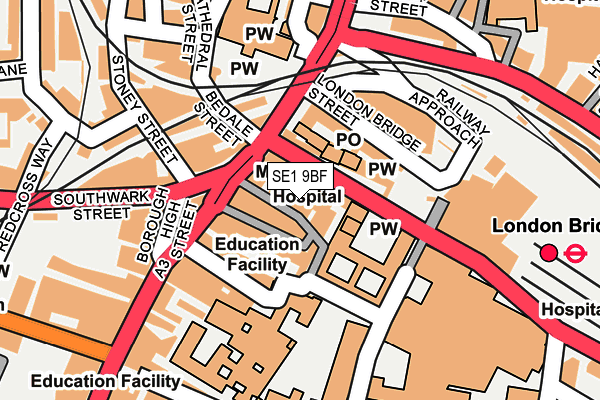 SE1 9BF map - OS OpenMap – Local (Ordnance Survey)