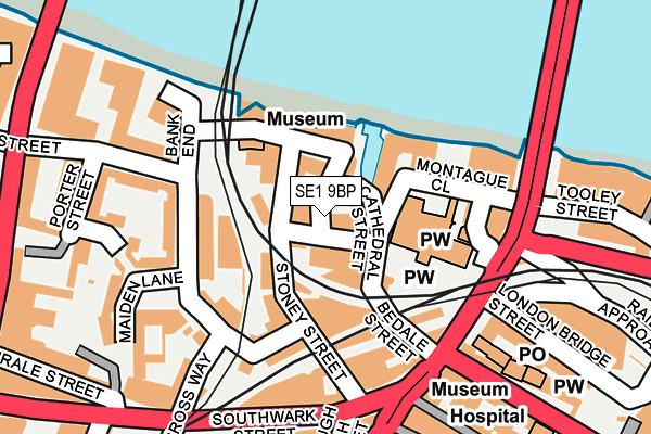 SE1 9BP map - OS OpenMap – Local (Ordnance Survey)