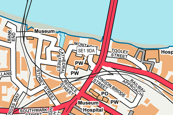 SE1 9DA map - OS OpenMap – Local (Ordnance Survey)