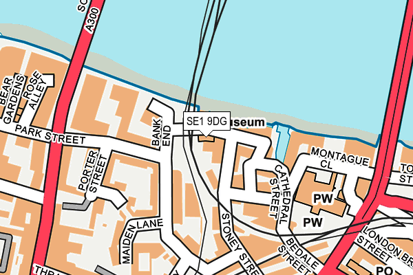 SE1 9DG map - OS OpenMap – Local (Ordnance Survey)