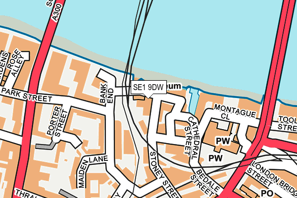 SE1 9DW map - OS OpenMap – Local (Ordnance Survey)