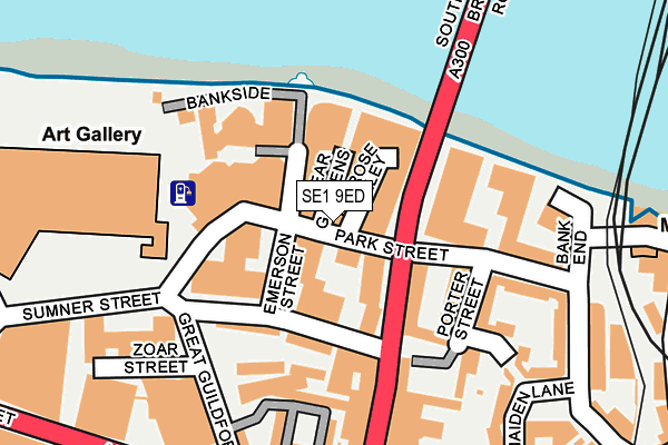 SE1 9ED map - OS OpenMap – Local (Ordnance Survey)