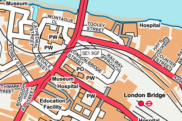 SE1 9GF map - OS OpenMap – Local (Ordnance Survey)