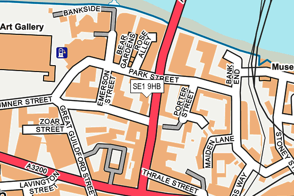 SE1 9HB map - OS OpenMap – Local (Ordnance Survey)