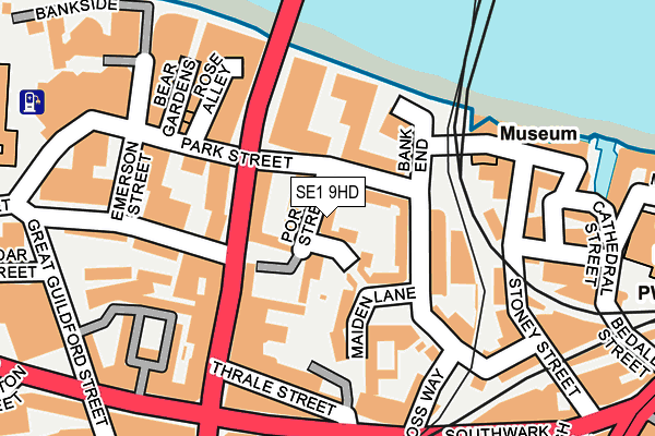 SE1 9HD map - OS OpenMap – Local (Ordnance Survey)