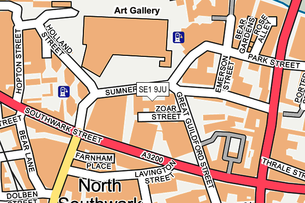 SE1 9JU map - OS OpenMap – Local (Ordnance Survey)
