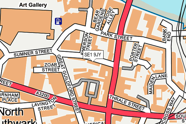 SE1 9JY map - OS OpenMap – Local (Ordnance Survey)