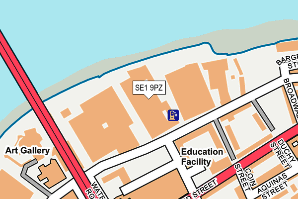 SE1 9PZ map - OS OpenMap – Local (Ordnance Survey)