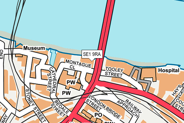 SE1 9RA map - OS OpenMap – Local (Ordnance Survey)