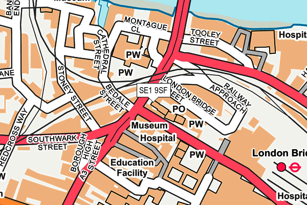 SE1 9SF map - OS OpenMap – Local (Ordnance Survey)