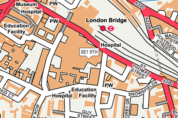 SE1 9TH map - OS OpenMap – Local (Ordnance Survey)
