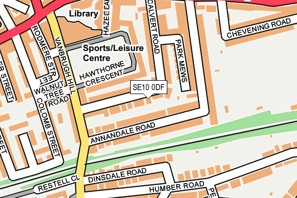 SE10 0DF map - OS OpenMap – Local (Ordnance Survey)