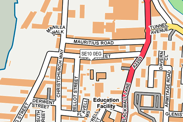 SE10 0EG map - OS OpenMap – Local (Ordnance Survey)